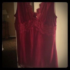 Paige Dark red/Burgundy Tank Top