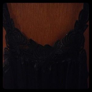 Black Silk lace tank top