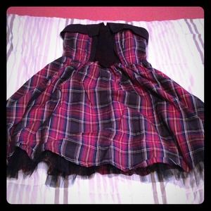 Reserved Plaid Dress with Tie.