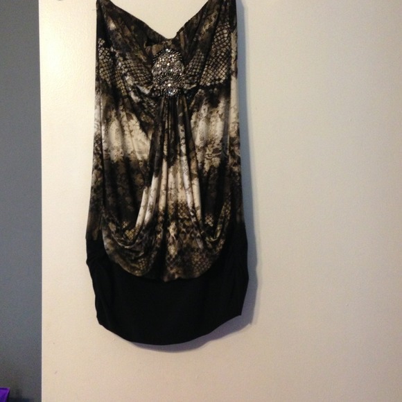 Sequin tube top.