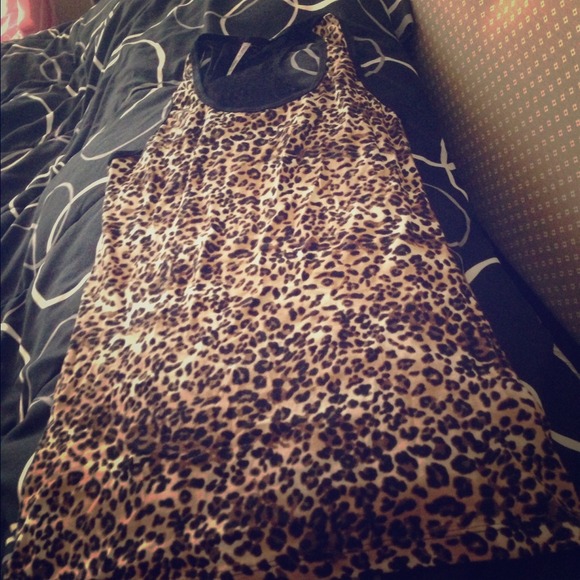 Cheetah top with lace back. Never worn!