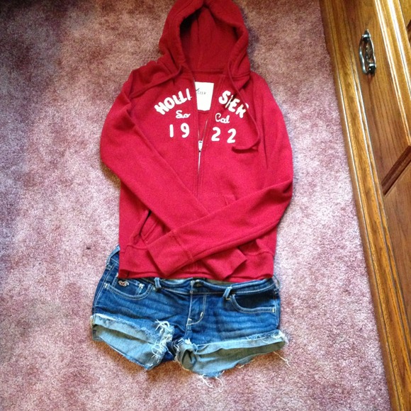 Red hollister jacket