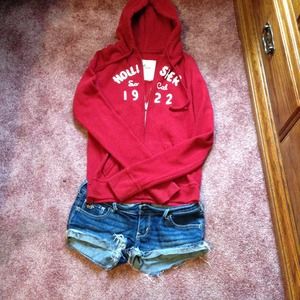 Red hollister jacket