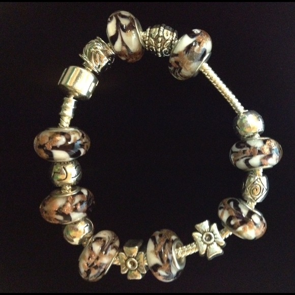 Beaded Bracelet in Sand Tone - Picture 1 of 1