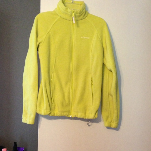 Women's neon yellow Columbia jacket