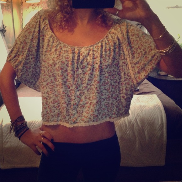 Flowered crop top