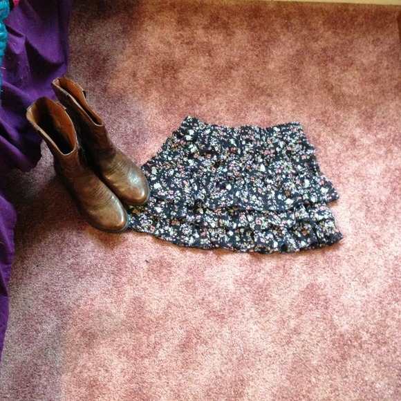 Floral skirt.