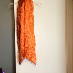 Burnt orange and brown scarf