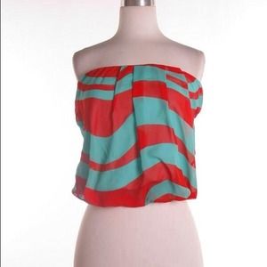 Strapless Chiffon Top