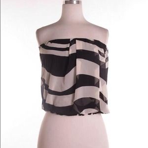 Strapless Chiffon Top