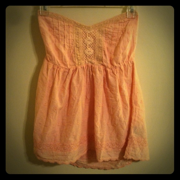 Girly light pink sweetheart top