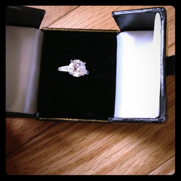 White gold engagement ring