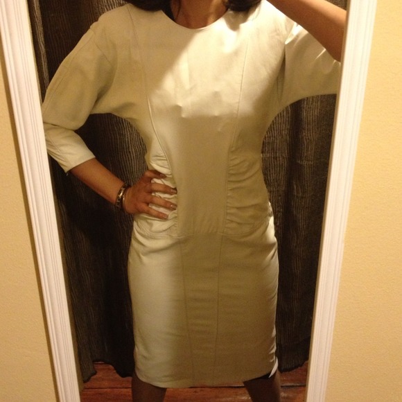 Vintage Firenze Bone Leather vintage  Dress - Picture 2 of 4