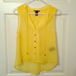 Yellow High-Low Blouse