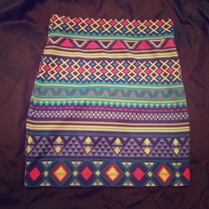 Tribal Print Skirt
