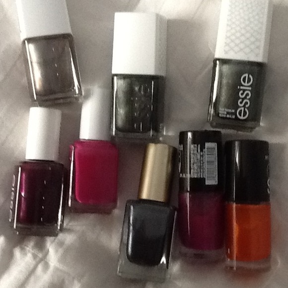 Eight bottles of nail polish