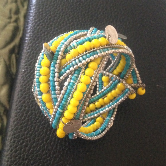 Yellow and turquoise bracelet