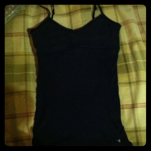 Dark blue tank top.