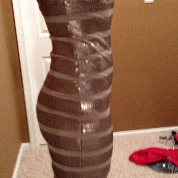 Rose Colored Sequin Dress - Picture 2 of 3