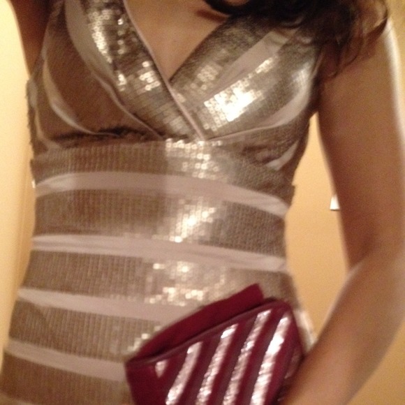 Rose Colored Sequin Dress - Picture 3 of 3