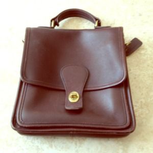 Authentic Coach chocolate leather bag