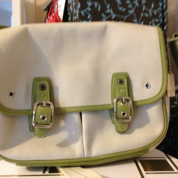 Lime green Coach bag