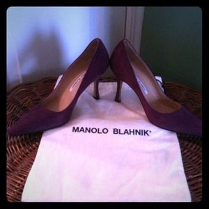 Manolo Blahnik suede pumps
