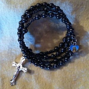 Gunmetal colored Rosary wrap
