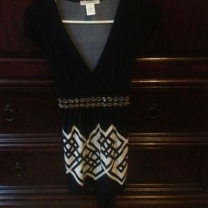 Jewel tie back top charlotte russe
