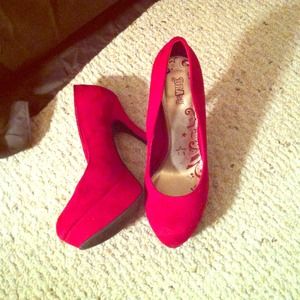 Red brash brand heels