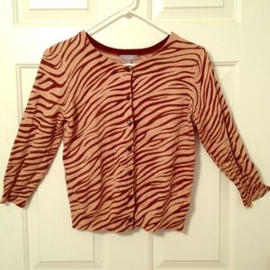 Delia's Animal Print Cardigan