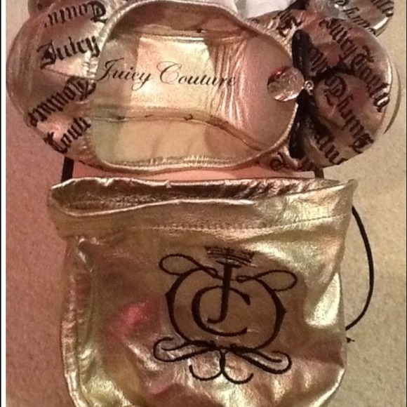 Metallic Gold Leather Ballet Flats - Picture 2 of 4