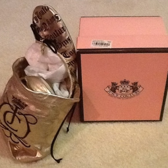 Metallic Gold Leather Ballet Flats - Picture 3 of 4