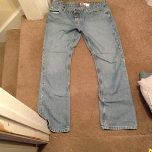 Old navy blue jeans