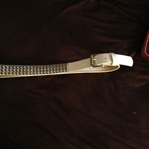 White belt with silver studs