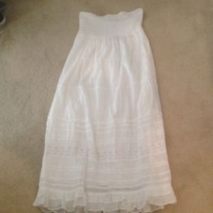Long white skirt that can also double as a dress