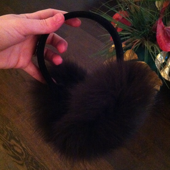 Couture rabbit-fur earmuffs