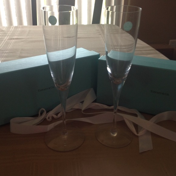 Beautiful Authentic Tiffany & Co. Champagne flutes