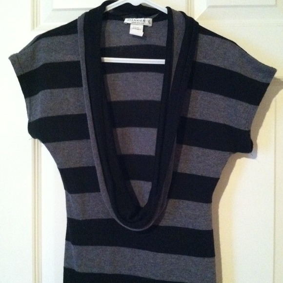 Black and Gray Striped Top - Picture 1 of 2
