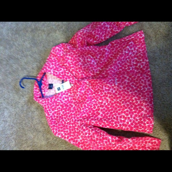 Pink and white polka dot blazer