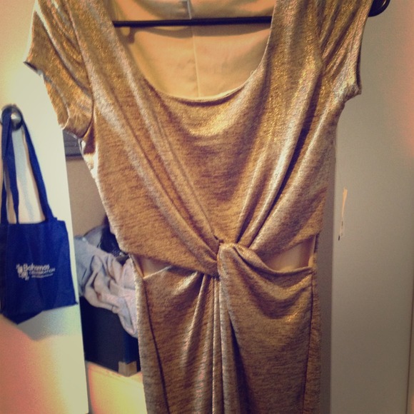 Sexy gold party dress