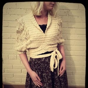 *sold* Free People Knitted Wrap Sweater