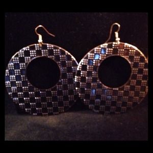 Black and gold earrings