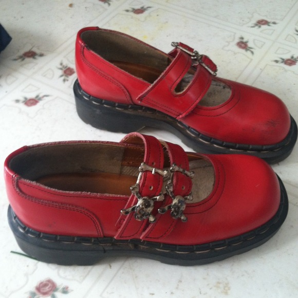 Red Tredair Mary Janes