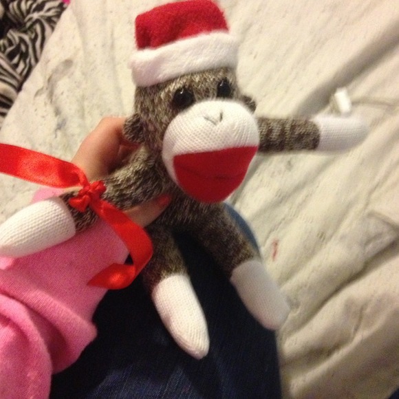 christmas sock monkey plush