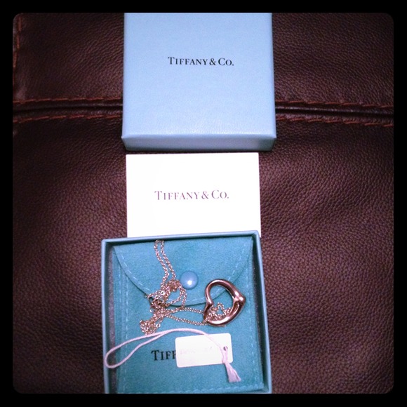 Authentic Tiffany's floating heart necklace