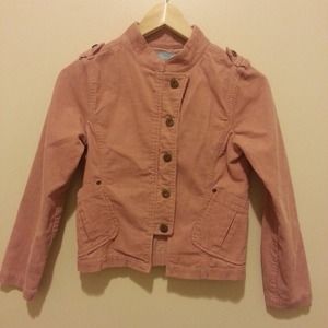 Juniors. Baby pink corduroy jacket.