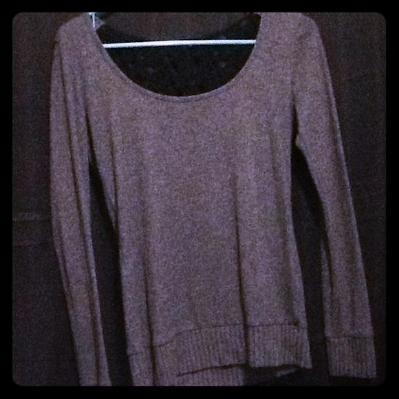 Sweater with lace back
