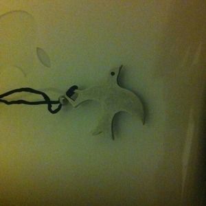 Silver dove necklace