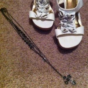 Wedges and cross necklace bundle for @cocohampton